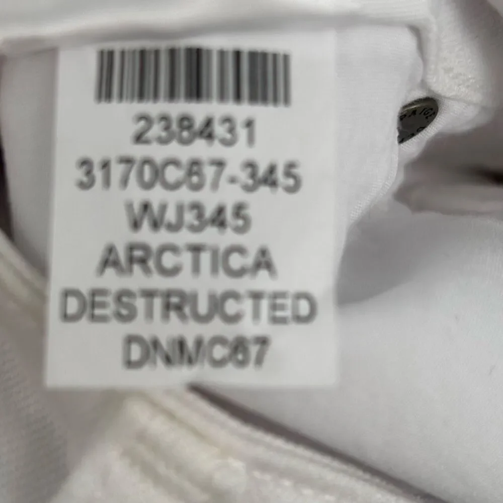 Paige VERDUGO CROP Artica White‎ Destructed Jeans Size 28 NWT